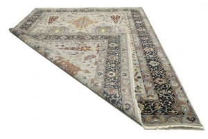 Gray Floral 10X14 Chobi Peshawar Oriental Rug