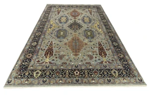 Gray Floral 10X14 Chobi Peshawar Oriental Rug