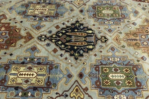 Gray Floral 10X14 Chobi Peshawar Oriental Rug