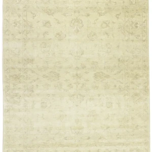 Muted Beige Floral 8X10 Transitional Oriental Rug
