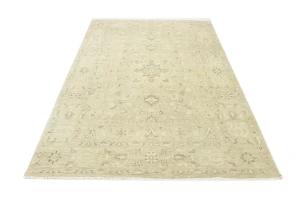 Muted Pinkish Beige Floral 8X10 Transitional Oriental Rug