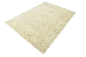 Muted Pinkish Beige Floral 8X10 Transitional Oriental Rug