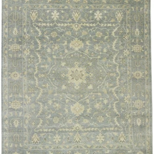 Muted Gray Floral 8X10 Transitional Oriental Rug