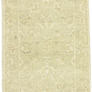 Muted Beige Floral 2X3 Transitional Oriental Rug