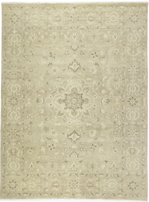 Muted Pinkish Beige Floral 9X12 Transitional Oriental Rug