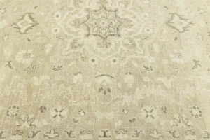 Muted Pinkish Beige Floral 9X12 Transitional Oriental Rug