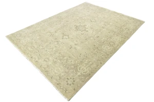 Muted Pinkish Beige Floral 9X12 Transitional Oriental Rug