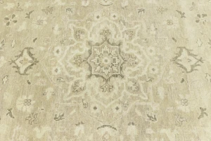 Muted Pinkish Beige Floral 9X12 Transitional Oriental Rug