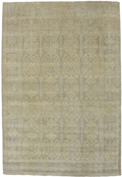 Tan Floral 6X9 Chobi Peshawar Oriental Rug