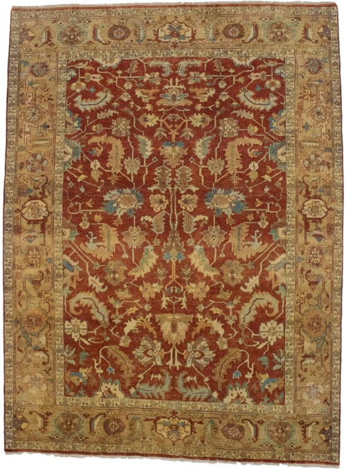 Rust Floral 8X10 Afshar Oriental Rug