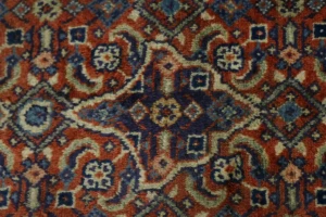 Vintage Orange Floral Geometric 4'5X6'7 Mahal Persian Rug
