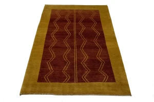 Rusty Red Tribal 5X8 Gabbeh Persian Rug