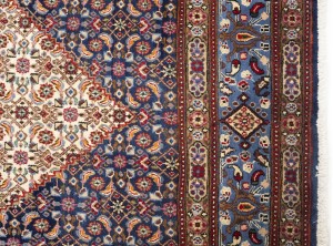 Vintage Cream Floral Classic 7X11 Mood Persian Rug