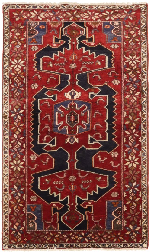 Vintage Tribal Red 3'9X6'4 Nahavand Persian Rug