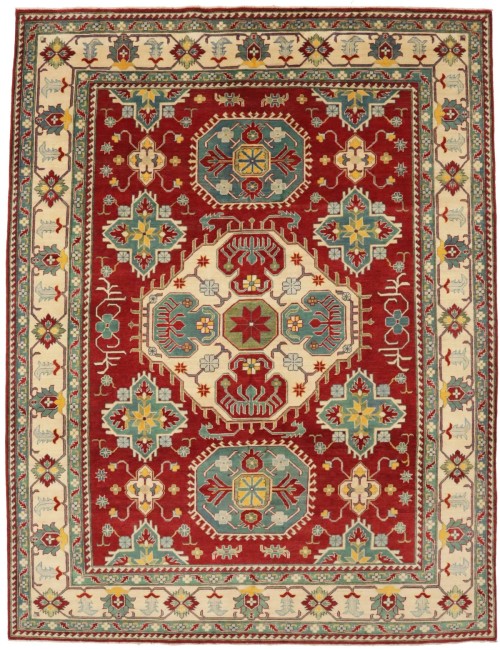 Red Geometric Tribal 8'5X11'0 Kazak Pakistan Rug