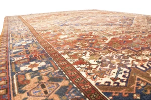Semi Antique Red Geometric 8X11 Heriz Persian Rug