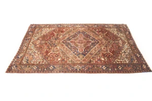 Semi Antique Red Geometric 8X11 Heriz Persian Rug