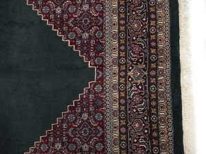 Green Floral Tribal 9X12 Indo-Bidjar Oriental Rug