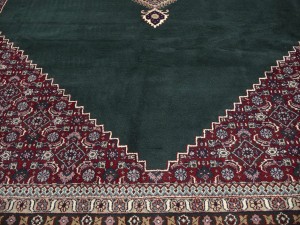 Green Floral Tribal 9X12 Indo-Bidjar Oriental Rug