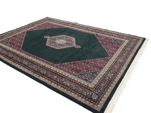 Green Floral Tribal 9X12 Indo-Bidjar Oriental Rug