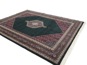 Green Floral Tribal 9X12 Indo-Bidjar Oriental Rug