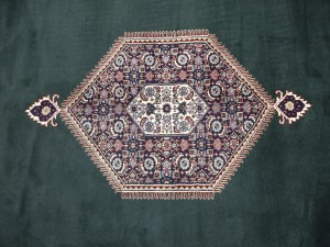 Green Floral Tribal 9X12 Indo-Bidjar Oriental Rug