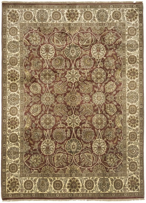 Red Floral Classic 9X12 Agra Jaipur Oriental Rug