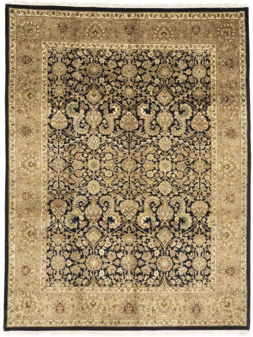 Black Floral Classic 9X12 Agra Jaipur Oriental Rug