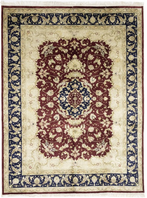 Maroon Red Floral Traditional 9X12 Vintage Oriental Rug