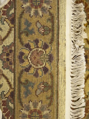 Golden Beige Floral Classic 3X14 Agra Jaipur Oriental Runner Rug