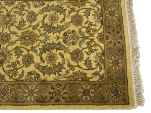 Golden Beige Floral Classic 3X14 Agra Jaipur Oriental Runner Rug