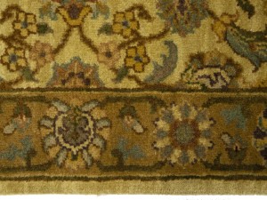 Golden Beige Floral Classic 3X14 Agra Jaipur Oriental Runner Rug