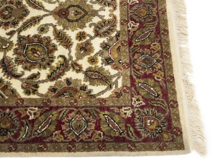 Cream Floral Classic 4'5X6'2 Agra Jaipur Oriental Rug