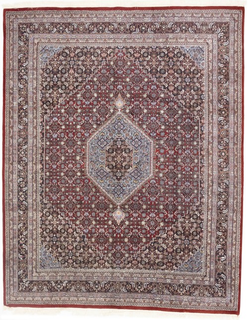 Red Floral Tribal 8X10 Indo-Bidjar Oriental Rug