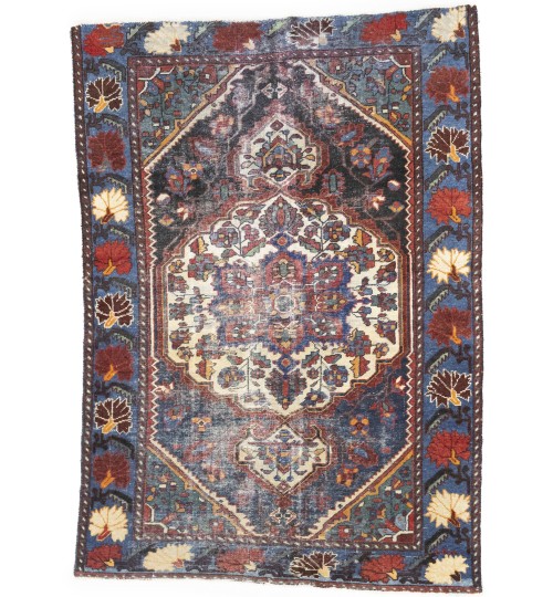 Semi Antique Floral Tribal 4X6 Hamedan Persian Rug