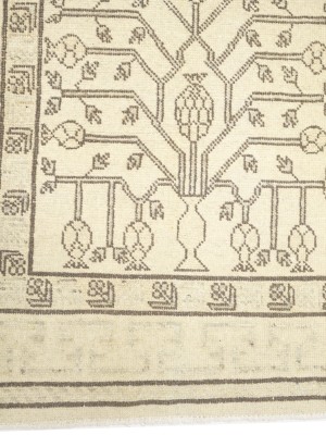 Vintage Beige Classic 3X5 Tabriz Persian Rug