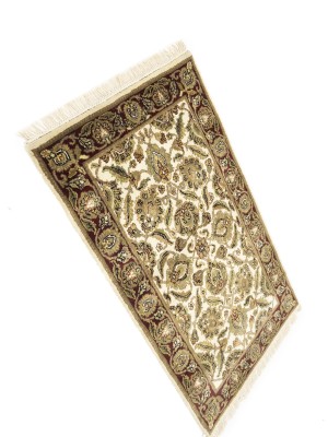 Cream Floral Classic 3X5 Agra Jaipur Oriental Rug
