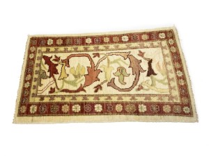 Cream Floral Chobi Peshawar 2X3 Pakistan Oriental Rug