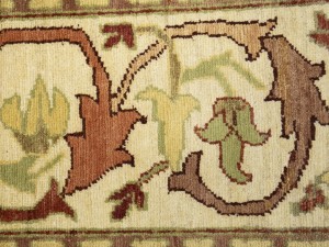 Cream Floral Chobi Peshawar 2X3 Pakistan Oriental Rug