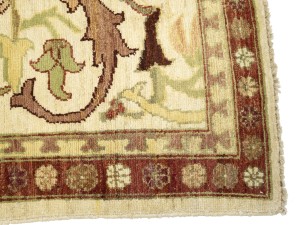 Cream Floral Chobi Peshawar 2X3 Pakistan Oriental Rug