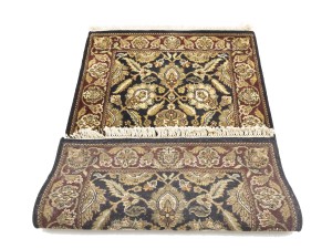 Black Floral Classic 3X5 Agra Jaipur Oriental Rug