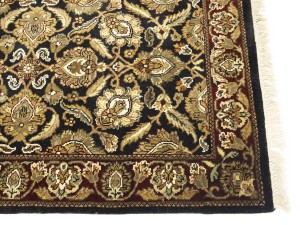 Black Floral Classic 3X5 Agra Jaipur Oriental Rug