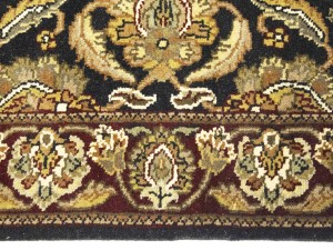Black Floral Classic 3X5 Agra Jaipur Oriental Rug