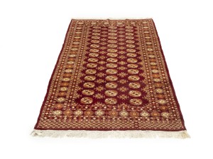 Vintage Red Tribal 4X6 Turkoman Bokhara Oriental Rug