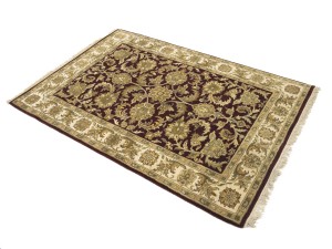 Burgundy Floral Classic 4X6 Agra Jaipur Oriental Rug