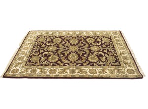 Burgundy Floral Classic 4X6 Agra Jaipur Oriental Rug