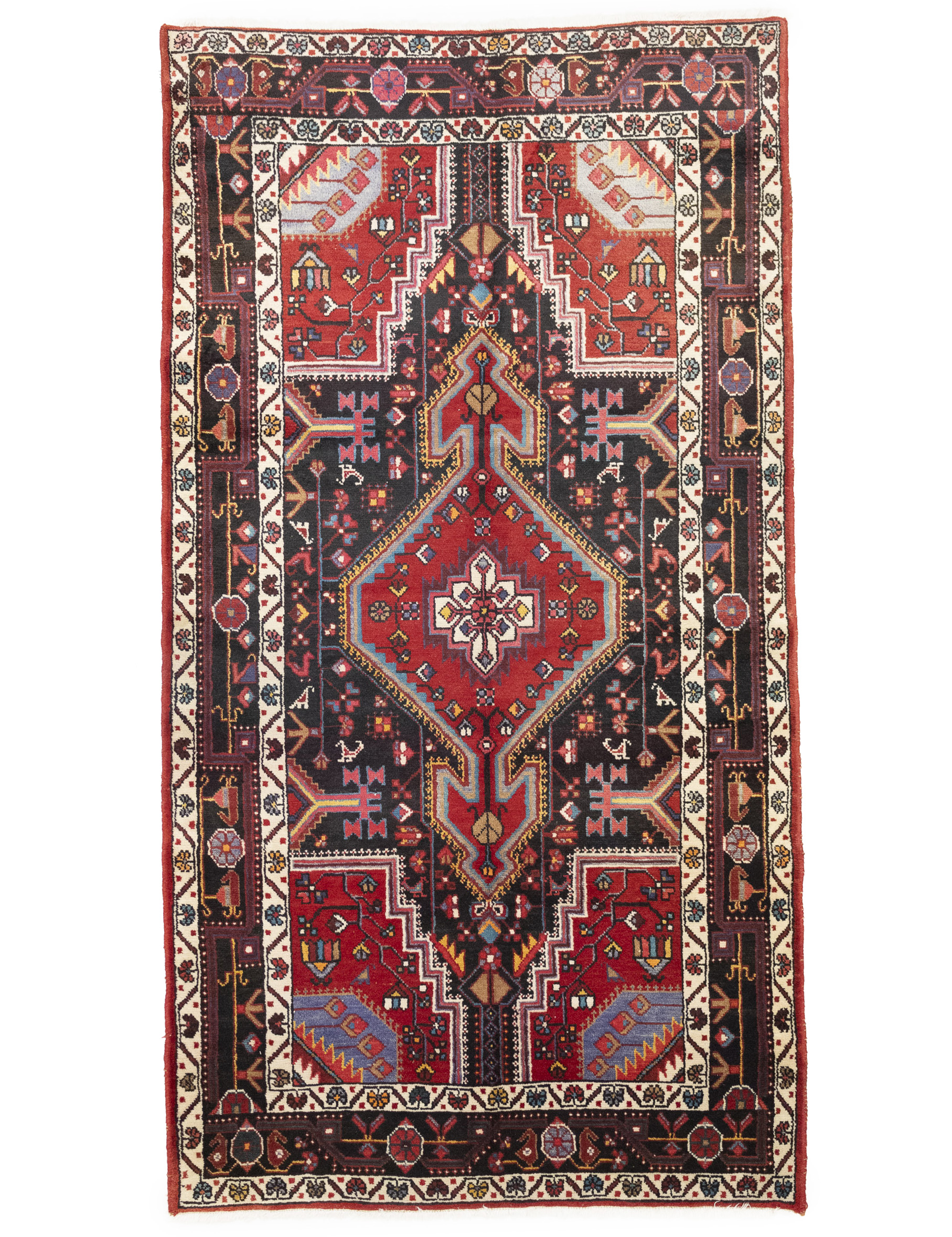 Vintage Red Tribal 5X9'5 Nahavand Persian Rug