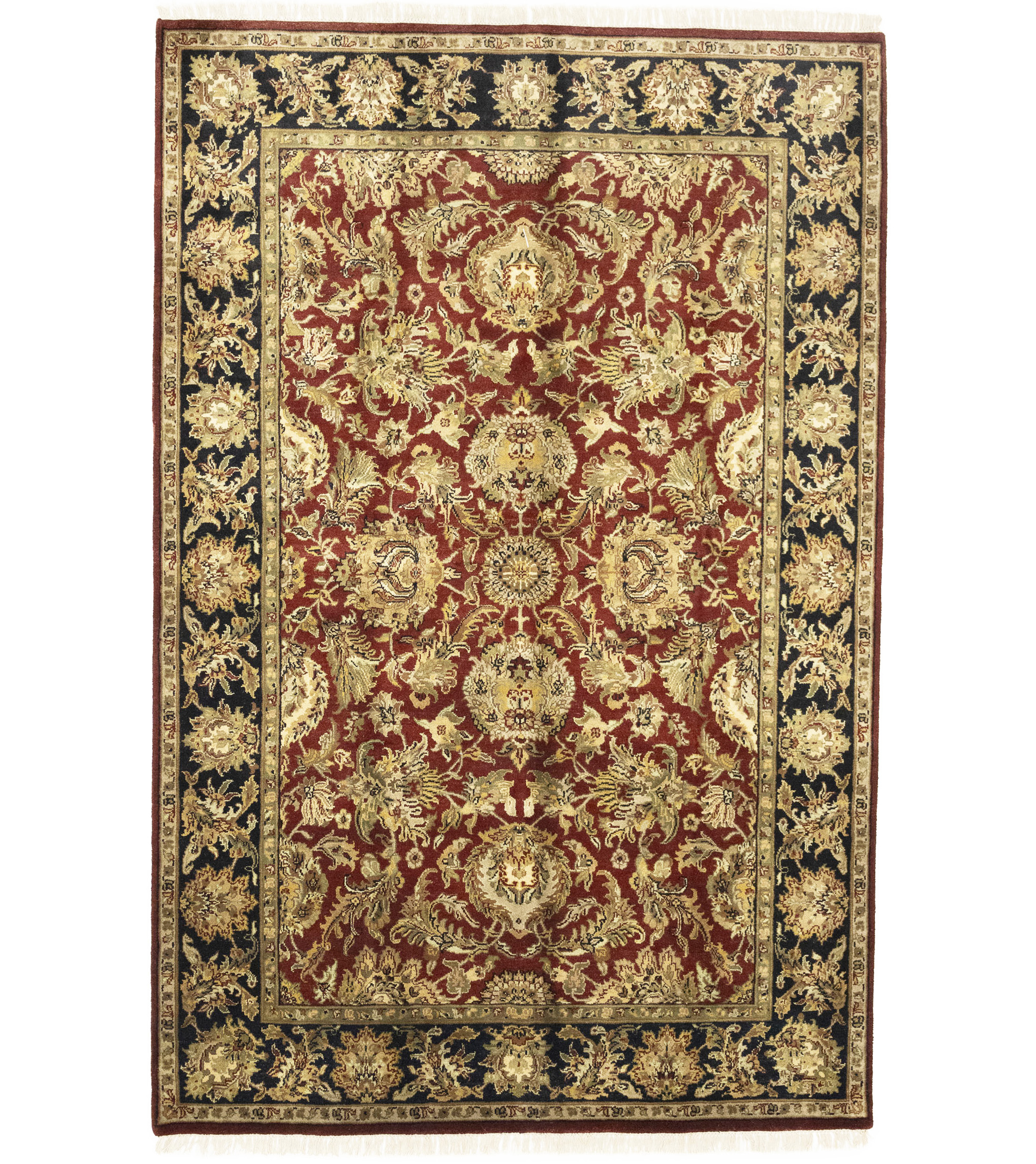 Red Floral Classic 6X9 Agra Jaipur Oriental Rug