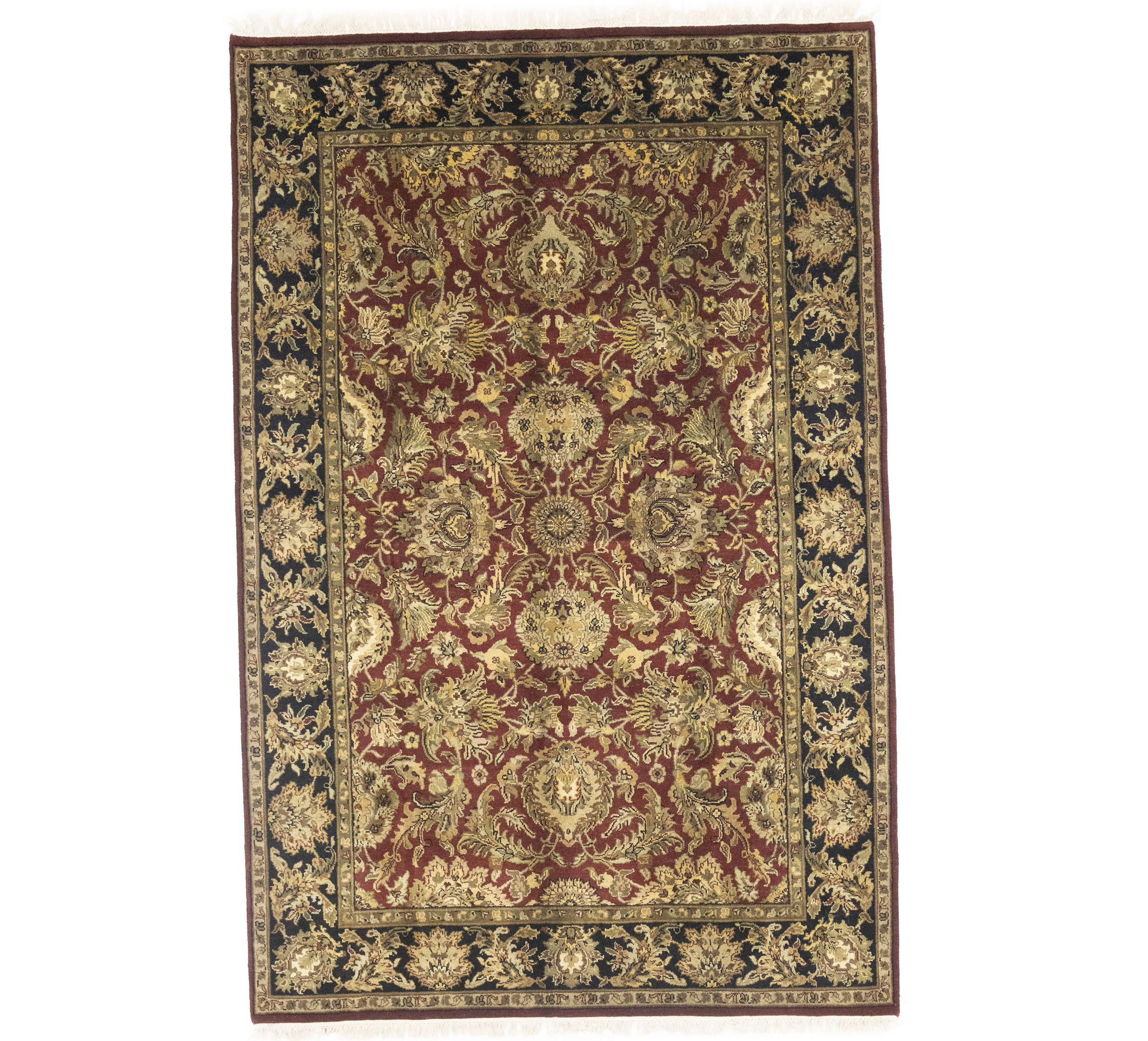 Red Floral Classic 6X9 Agra Jaipur Oriental Rug