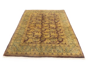 Burgundy Floral Classic 6X9 Agra Jaipur Oriental Rug
